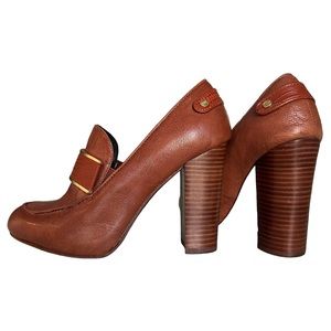 Rebecca Minkoff Leather Raven Block Heel Loafer/Pumps